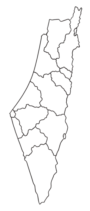 Palestine (pre-1948) map silhouette